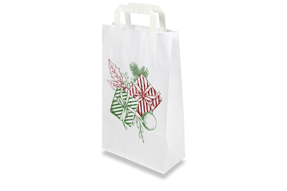 Julpåsar i papper vit – Vintage