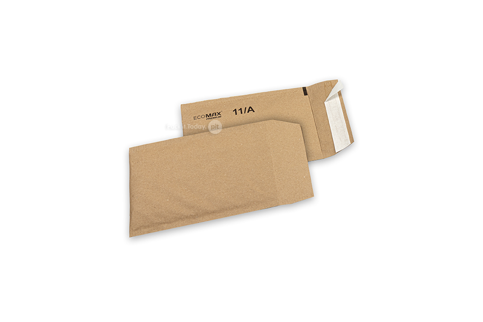 Ecomax – vadderade bubbelkuvert i papper - 100 x 165 mm, 11/A, brun