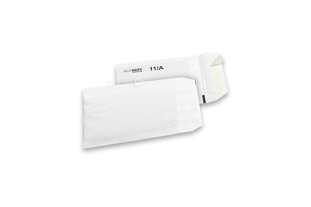 Ecomax – vadderade bubbelkuvert i papper - 100 x 165 mm, 11/A, vit