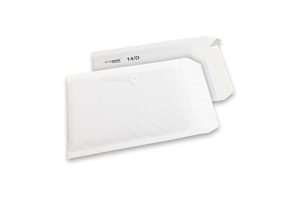 Ecomax – vadderade bubbelkuvert i papper - 180 x 265 mm, 14/D, vit