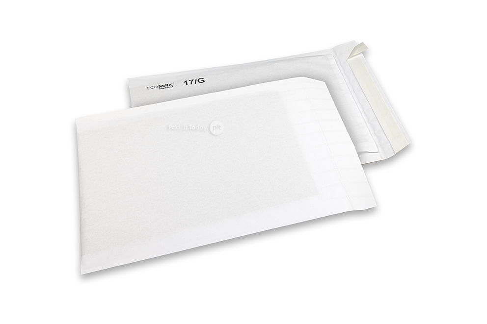 Ecomax – vadderade bubbelkuvert i papper - 230 x 340 mm, 17/G, vit
